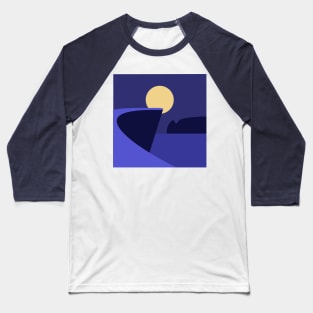 The moon shines on water Baseball T-Shirt